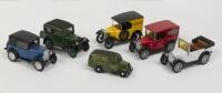 MODELS: A collection of six mostly 1:43 scaled models including Austin 7, BMW Dixi and others, manufactures including Matchbox & Schuco