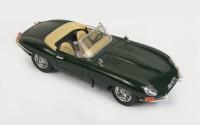 JAGUAR: A 1:18 scale Bburago Jaguar 'E' type coupe 1961, Special Collection, British Racing Green with light tan interior, with opening features, detailed&nbsp;engine and&nbsp;steerable wheels