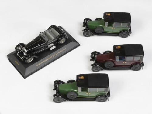 DAIMLER: Four 1:43 scale Daimler Double-Six models comprising including three 1930 'Brougham's' and one 1931 '50 convertible'