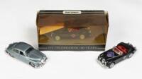 JAGUAR: Three 1:43 scale Jaguar models comprising two&nbsp;AFL 100 years Jaguar XK150s, one boxed, and a Jaguar MKII by Vitesse