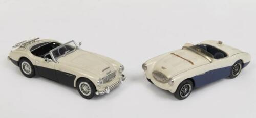 AUSTIN HEALEY: Two Austin Healey, 1:43 scale models, comprising a K&R Replicas, Austin Healey 100S and a Corgi Austin Healey 3000 Mk1