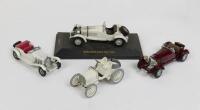MERCEDES: Four 1:43 scale Mercedes Benz models comprising&nbsp;two SSKs, a 36/220, and&nbsp;a 1901 Mercedes Benz 35hp 'First Mercedes' by Distler