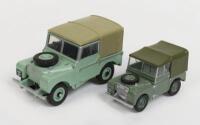 LAND ROVER: Two Land Rover Series&nbsp;I&nbsp;models, a Tomy Britains, 1:32 scale&nbsp;and an Oxford Diecast,1:43 scale