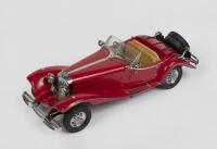 500K: A 1:24 scale Franklin Mint 1935 Mercedes Benz 500K 'Special Roadster' in red with tan interior
