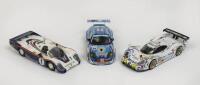 PORSCHE: Three 1:43 scale Porsche racing models comprisng an Onyx Porsche 911 GT1 a Minichamps&nbsp;Rothmans Porsche 956 and a&nbsp;Spark Porsche GT3 RSR