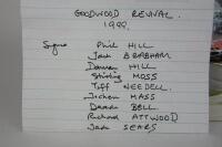 GOODWOOD: A 1999 'Goodwood Motor Circuit Revival' official programme with multiple front cover signatures. - 3