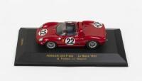 FERRARI: An IXO 1:43 scale, 1963 Ferrari 250 car No.22 as driven at Le Mans by M.Parkes/U.Maglioli fixed to display base