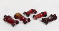 ALFA ROMEO: A group of five 1:43 scale diecast models including Minichamps 1930 Alfa Romeo 6C 1750 GS, Alfa Romeo 8C #16, Autoreplicas model Alfa Romeo, Brumm&nbsp;Alfa Romeo GP 159 1951 #2, & Brumm Alfa Romeo 8C 2300 #106 Mille Miglia winner