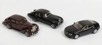 BENTLEY & ROLLS ROYCE: Three 1:43 scale Bentley and&nbsp;Rolls Royce&nbsp;models comprising a&nbsp;Western Models Rolls Royce Silver Cloud&nbsp;a Minichamps&nbsp;1954 Bentley R-Type Continental and a Minichamps 2002 Bentley Continental GT