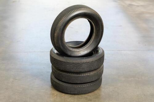 DUNLOP: A used set of 5.50-16 CR48 Dunlop Racing Tyres