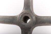STEERING WHEEL: An early four spoke&nbsp;wooden rimmed steering wheel, 42.5cm in diameter - 2