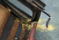 SEAT: A circa 1950s / 1960s lightweight seat, seat cushioning has begun to deteriorate - 4