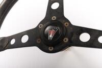 MOMO: A Momo Prototipo three spoke leather bound steering wheel with Rover horn pad - 2