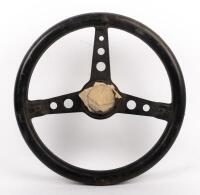 MOMO: A Momo Prototipo three spoke leather bound steering wheel with Rover horn pad - 4
