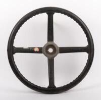 STEERING WHEEL: A four spoke steering wheel, 43cm in diameter