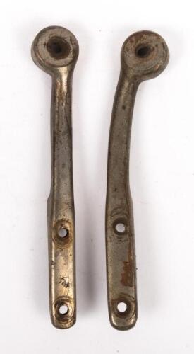 WINDSCREEN SUPPORT ARMS: A pair of early vintage windscreen support arms