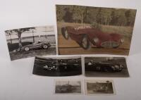 PAUL ENGLAND/AUSCA: A collection of six original photographs from Australia, includes one coloured photograph of what is thought to be Paul England's Ausca, circa 1950s