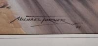 A limited edition print [209/500] titled&nbsp;&ldquo;Mike Hawthorn and the winning D Type Jaguar by Dion Pears, Le Mans 1955&rdquo; - 2