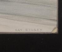 TORANA: An unframed watercolour picture of a HDT Torana by Ray Storey, 31cm high, 43.5cm wide - 2