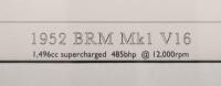 BRM MK1: A excellent&nbsp;limited edition print (27/250) of a 1952 BRM Mk1 V16 in cutaway style,&nbsp;by Tony Matthews, framed and glazed, 65cm wide, 49cm high overall.&nbsp;&nbsp; - 5