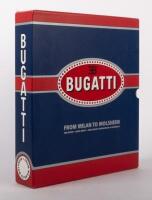 BUGATTI: A sealed copy of 'BUGATTI - FROM MILAN TO MOLSHEIM' hardcover book by various authors; with slipcover. Limited print production run of 1,000 copies. - 4
