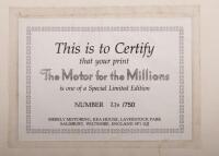 AUSTIN 7: A limited edition print (270/750) by Stanley Egan of a Austin 7 titled 'The Motor for the Millions' framed and glazed, 68cm wide, 54.5cm high. - 3