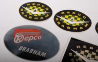 REPCO BRABHAM: A collection of nine miscellaneous stickers and cloth badges bearing the Repco Brabham name - 2