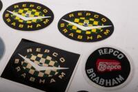 REPCO BRABHAM: A collection of nine miscellaneous stickers and cloth badges bearing the Repco Brabham name - 3