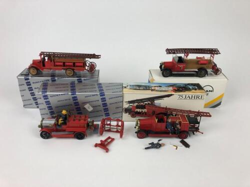 CONRAD: Four Conrad 1:43 scale fire emergency vehicle models