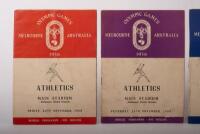 OLYMPIC GAMES: A collection of four official programs from the Melbourne 1956 Olympic Games - 2