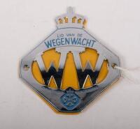 NETHERLANDS: A Dutch Weganwacht club grille badge, 12cm high, 10cm wide