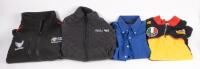 CLOTHING: A collection of clothing items with motorsport insignia