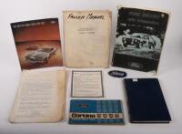 FORD: A collection of Ford related items including 'Ford Cortina Registered Owners's Manual - 22, 240, 440, GT' (1966), 'The Ford Book of Competition Motoring' edited by Jim Clark & Alan Brinton,&nbsp;'Ford Escort rally prepartion' information publication,&nbsp;'Th