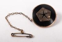 CHRYSLER: A rare high quality 1960/1970s Chrysler badge, with pentastar&nbsp;Chrysler logo, engraved 'Stokes A'asia' on rear, 2cm in diameter
