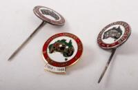 VDC: A group of three Vintage Drivers Club of Australia badges, includes two stick pins and a 30th anniversary 1958-1988 lapel badge - 2