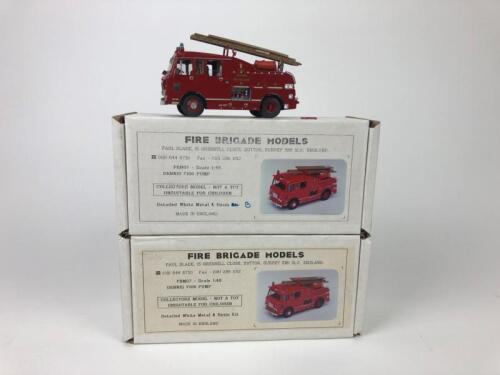 FIRE BRIGADE MODELS: Two Fire Brigade Models Dennis F106 Pump models. One completed model