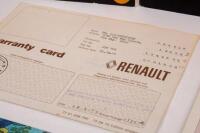RENAULT: A group four mid 1970s Renault 12 owners manuals, also includes some dealer directories and warranty cards - 2