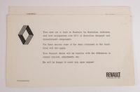RENAULT: A group four mid 1970s Renault 12 owners manuals, also includes some dealer directories and warranty cards - 4