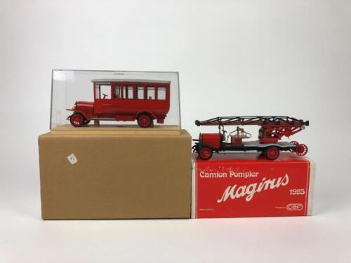 CEF: Two fire vehicle models by French model manufacturer CEF.