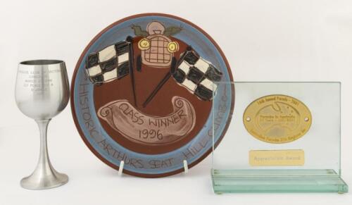 TROPHIES / AWARDS: A group of three trophies / awards