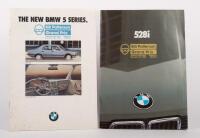 BMW: Two early 1980s BMW 5 series sales brochures