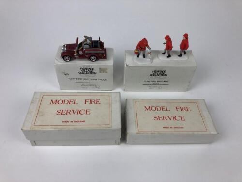 FIRE MODEL ACCESSORIES: A collection of fire model accessories by Model Fire Service and Heritage Village Collection