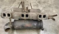 MANIFOLD: A circa 1950s/1960s manifold set-up with twin SU carburettors - 2