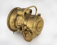 LUCAS: A pair of brass-bodied Lucas Motolite, No.384 acetylene headlamps, each measuring 18.5cm lens diameter - 4