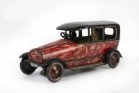 MARKE LEHMANN: A c1927 tin toy limousine town sedan car by the Marke Lehmann company Germany 26cm long
