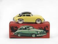 356A: A 1:43 scale reproduction after the original Quiralu&nbsp;Porsche 356A French diecast model, reproduced by Motorsport Inc USA, boxed