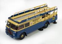 MASERATI: A superb highly detailed 1:18 scale Maserati Racing Transporter Fiat Typ 642 by CMC, features a large range of opening parts including doors and smaller compartments, highly detailed interior, and space for three 1:18 scale models