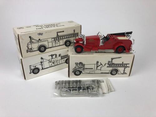 ERTL FIRETRUCKS: A group of Ertl Collectibles Fire truck banks