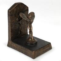 R.R.O.C: A Rolls-Royce Owners Club bookend with mounted 'Spirit of Ecstasy' mascot