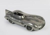 JAGUAR: A large decorative model of a Jaguar 'D' Type in pewter by Compulsion Gallery UK, 32cm long